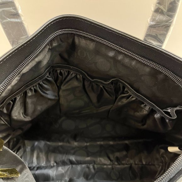 Joy Mangano Clothes It All E*Lite Leather RFID Safe Tote Black - NWT - Picture 10 of 10